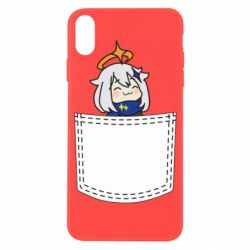 Чехол для iPhone X/Xs Pocket Paimon - PrintSalon