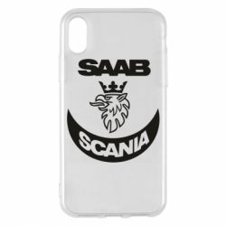 Чехол для iPhone X/Xs Scania SAAB logo - PrintSalon