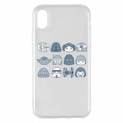 Чехол для iPhone X/Xs Star wars icons - PrintSalon