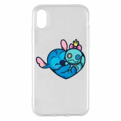 Чехол для iPhone X/Xs Стич с куклой - PrintSalon