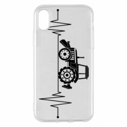 Чехол для iPhone X/Xs Трактор импульс - PrintSalon