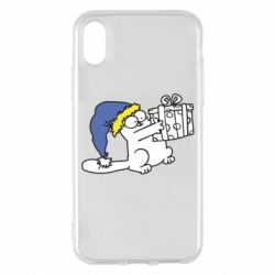 Чехол для iPhone X/Xs Украинский кот саймона с подарком - PrintSalon