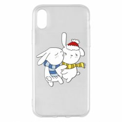 Чехол для iPhone X/Xs Зайцы - PrintSalon