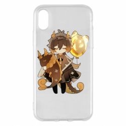 Чехол для iPhone X/Xs Zhongli with baloon - PrintSalon