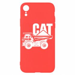 Чехол для iPhone XR CAT logo and truck - PrintSalon