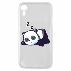 Чехол для iPhone XR Cute panda sleeping - PrintSalon