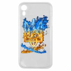 Чехол для iPhone XR Горящий гербу Украины - PrintSalon
