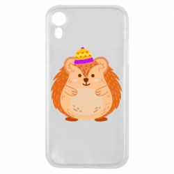 Чехол для iPhone XR Little hedgehog in a hat - PrintSalon