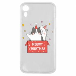 Чехол для iPhone XR Meowy Christmas ( present box ) - PrintSalon
