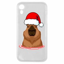 Чехол для iPhone XR Новогодняя капибара