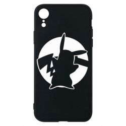 Чехол для iPhone XR Pikachu silhouette - PrintSalon