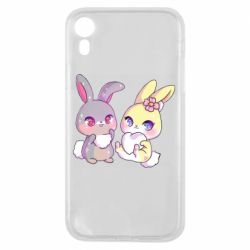Чехол для iPhone XR Rabbits In Love - PrintSalon