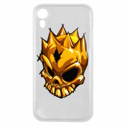 Чехол для iPhone XR Standoff - Gold Skull - PrintSalon