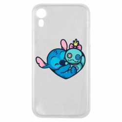 Чехол для iPhone XR Стич с куклой - PrintSalon