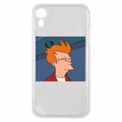 Чехол для iPhone XR Suspicious Fry - PrintSalon