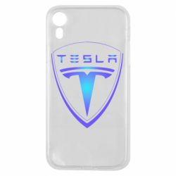 Чехол для iPhone XR Tesla logo gradient - PrintSalon