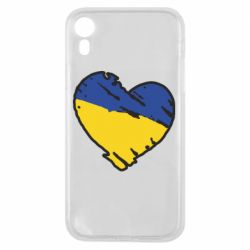 Чехол для iPhone XR Украина сердце с царапинами - PrintSalon