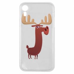 Чехол для iPhone XR Забавный олень