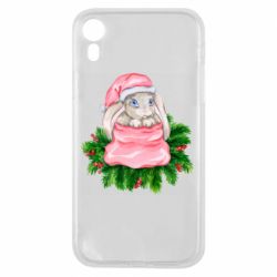 Чехол для iPhone XR Заяц Новогодний - PrintSalon