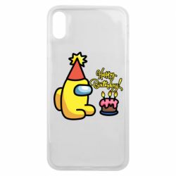 Чохол для iPhone Xs Max Among Us Happy Birthday - PrintSalon