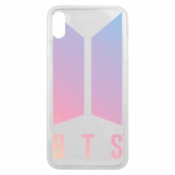 Чехол для iPhone Xs Max BTS gradient logo - PrintSalon