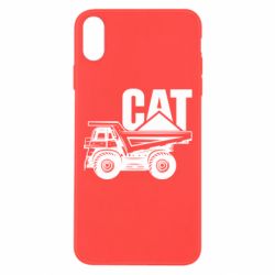 Чехол для iPhone Xs Max CAT logo and truck - PrintSalon
