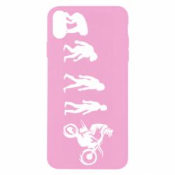 Чехол для iPhone Xs Max Эволюция мотоциклиста - PrintSalon