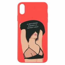 Чехол для iPhone Xs Max Gentleman Is Simply A Patient Wolf - PrintSalon