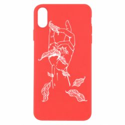 Чехол для iPhone Xs Max Hand with leafs - PrintSalon