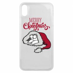 Чехол для iPhone Xs Max Кот саймона рождество - PrintSalon