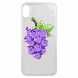 Чехол для iPhone Xs Max Кот-виноград - PrintSalon