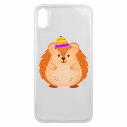 Чехол для iPhone Xs Max Little hedgehog in a hat - PrintSalon