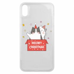 Чехол для iPhone Xs Max Meowy Christmas ( present box ) - PrintSalon