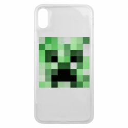 Чехол для iPhone Xs Max Minecraft minimalist Creeper - PrintSalon