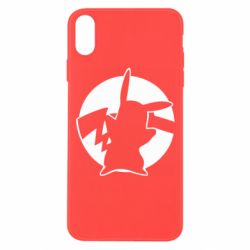 Чехол для iPhone Xs Max Pikachu silhouette - PrintSalon