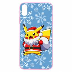 Чохол для iPhone Xs Max Santa Claus Pikachu - PrintSalon