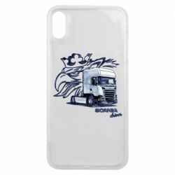 Чехол для iPhone Xs Max Scania watercolor art - PrintSalon