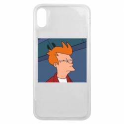 Чехол для iPhone Xs Max Suspicious Fry - PrintSalon