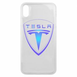 Чехол для iPhone Xs Max Tesla logo gradient - PrintSalon
