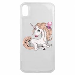 Чехол для iPhone Xs Max Unicorn with bow tie - PrintSalon