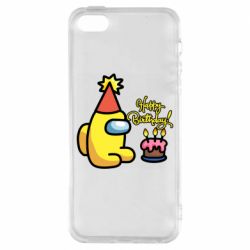 Чохол для iphone 5/5S/SE Among Us Happy Birthday - PrintSalon