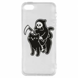 Чохол для iphone 5/5S/SE Death and cat - PrintSalon