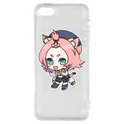 Чехол для iPhone5/5S/SE Genshin Impact chibi Diona - PrintSalon