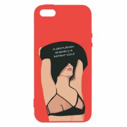 Чехол для iPhone5/5S/SE Gentleman Is Simply A Patient Wolf - PrintSalon