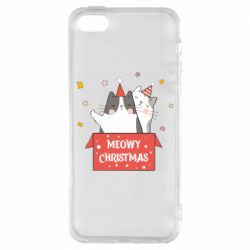 Чехол для iPhone5/5S/SE Meowy Christmas ( present box ) - PrintSalon