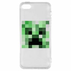 Чехол для iPhone5/5S/SE Minecraft minimalist Creeper - PrintSalon
