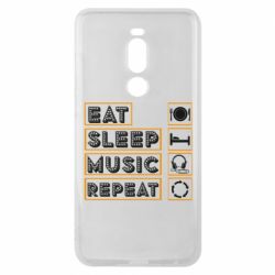 Чехол для Meizu Note 8 Eat sleep dj repeat. - PrintSalon