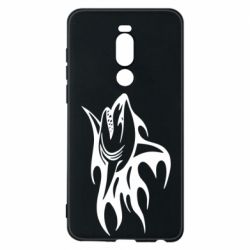 Чехол для Meizu Note 8 Flaming shark - PrintSalon