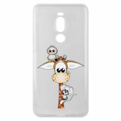 Чехол для Meizu Note 8 Giraffe Owl and Mouse - PrintSalon