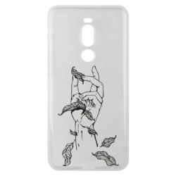 Чехол для Meizu Note 8 Hand with leafs - PrintSalon